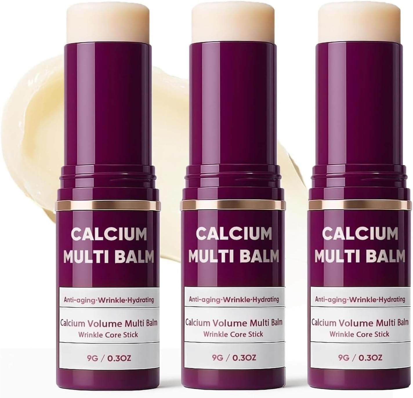 Calcium Multi Balm, Wrinkle Core Stick, Anti Aging Firming Skincare Stick, Collagen Moisturing Stick, Hydrating Skin, Suitable For Eyes, Face, Neck
