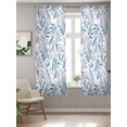 thumbnail image 2 of Blue Leaf Curtains 63 Inch Length,Sheer Curtains for Bedroom Living Room Window Watercolor Pastoral Purple Plant Fall Fruit Rod Pocket Drapes Kitchen Curtains Small Half Window 42"x63" 2 Panels, 2 of 7