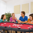 thumbnail image 2 of Homhum Oval Poker Table Foldable, 8 Players Folding Gaming Table, Texas Holdem Table w/Portable Oxford Bag, No Assembly Required, Red, 2 of 7