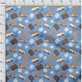thumbnail image 3 of oneOone Cotton Poplin Brown Fabric Food Craft Projects Decor Fabric Printed By The Yard 56 Inch Wide, 3 of 4