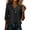 Black, variant on Linen Shirts for Womens Half Sleeve Lapel Collar Tee Solid Color Washed Cotton Linen Relaxed Blouses Khaki S