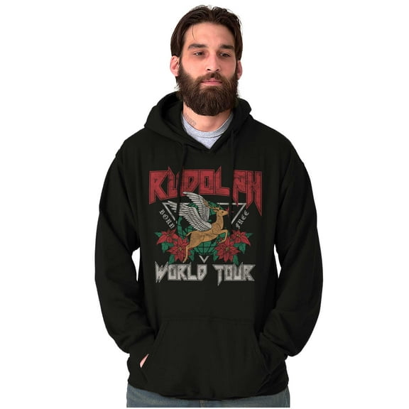 Christmas Rudolph Xmas World Tour Hoodie Sweatshirt Women Men Brisco Brands S