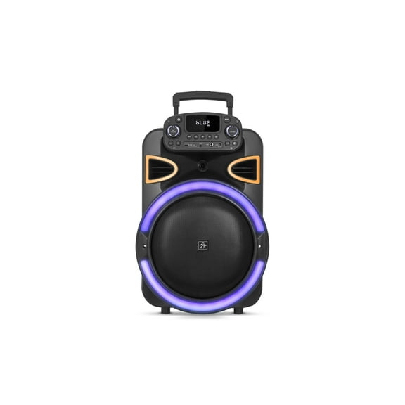 Fisher Portable Bluetooth Wireless Speaker System: 15" Subwoofer 80W Peak Power Loud HD Deep Bass Sound|LED Lights|Rechargeable|Karaoke|Remote|TWS Pairing|USB Port|TF|AUX|FM Radio|MIC Input|Equalizer