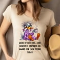thumbnail image 4 of Cartoon Duck Woke Up Like This I Deserve An Award T-Shirt for Men and Women, Heliconia, Size L, 4 of 6