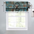 thumbnail image 4 of Rusitc Wooden Texas Star Curtain Valances Western Country Farmhouse Privacy Window Valances for Living Room Kitchen 54 by 18 in, 1 Panel, 4 of 6