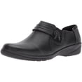 thumbnail image 1 of Clarks Mocassin Cheyn Madi pour Femme, Cuir Retourné Noir, 9 M US, 1 of 2