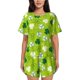 thumbnail image 1 of Balery St Patrick's Day7 Conjunto de Pijama para Mujer con Estampado, Dos Piezas de Manga Corta y Shorts, Ropa de Dormir Suave con Cuello Redondo y Bolsillos-Large, 1 of 6
