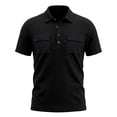 thumbnail image 6 of Men's Summer Solid Casual Shirt Tops Turndown Collar Short Sleeve Loose Fit Multi-Pocket Button Down Polyester Blend Breathable Quick Dry Fishing Hiking Workout Beach Vacation, 6 of 9