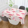 thumbnail image 4 of Coolnut Beautiful Pink Flamingo Rectangle Tablecloth,Dinner Table Cover for Outdoor & Indoor Patio, Picnic, BBQ, Holiday Party 60x90In, 4 of 7