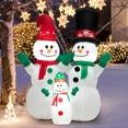 thumbnail image 3 of Gymax 6FT Christmas Inflatable Snowman Family Decor w/ LED Lights & Air Blower, 3 of 10