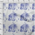 thumbnail image 2 of oneOone Cotton Poplin Bluish Violet Fabric Texture & Anchor Hook Watercolor Quilting Supplies Print Sewing Fabric By The Yard 56 Inch Wide, 2 of 4