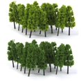 thumbnail image 2 of Pagoda Trees Model Train Railroad Scenery 1:150 20pcs Dark and Light Green, 2 of 6