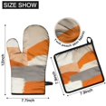 thumbnail image 6 of Orange and Grey Abstract Art Artwork Kitchen Oven Mitt and Pot Holder Sets 4 Pcs for Baking, Cooking and Grilling, Heat Resistant Up To 392 °F, 6 of 7