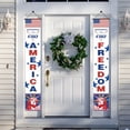thumbnail image 2 of Qocolhg American Flag Patriotic Soldier Porch Sign Banners,Patriotic Decorations for Memorial Day 4th of July Independence Day Veterans Day Labor Day Hanging Banner for Yard Outdoor Clearance, 2 of 5