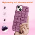 thumbnail image 3 of for iPhone 13 Case iPhone 14 Case Cute 3D Weave Grid Design for Women Girls Soft TPU Silicone Phone Case Raised Bumper Corners Full Protective Case Cover for iPhone 13/14 6.1 inch(Purple), 3 of 13