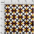 thumbnail image 1 of oneOone Viscose Jersey Maroon Fabric Argyle Check Quilting Supplies Print Sewing Fabric By The Yard 60 Inches Wide, 1 of 5