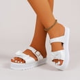 thumbnail image 2 of Sandales à Plateforme avec Nœud pour Femmes Plage Été Décontracté Semelle Épaisse Robe à Enfiler pour Marche en Extérieur, 2 of 5