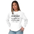 thumbnail image 4 of Obstacle Stepping Stone Inspirational Women Plus Size Long Sleeve Graphic Tee Brisco Brands 2X, 4 of 5