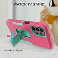 thumbnail image 5 of TASHHAR Samsung Galaxy A23 5G Case with Screen and Lens Protector Magnetic Car Mount Kickstand Military Grade Double Layer Drop Protection Rugged Durable for Galaxy A23 5G Phone - Rose red&Green, 5 of 12