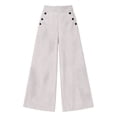 thumbnail image 6 of Gytharion Women's High Waist Striped Wide Leg Pants Double Breasted Draped Floor Length Casual Pants with Pockets Loose Palazzo Trousers, 6 of 7