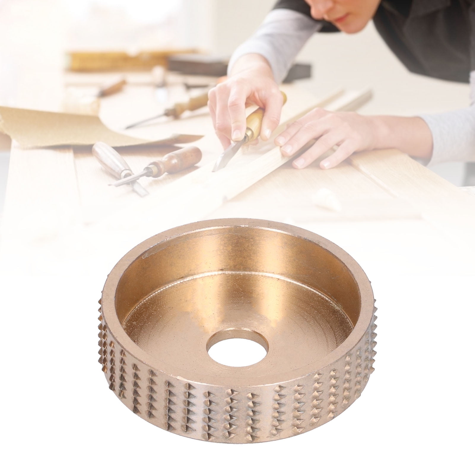 Henmomu Wood Angle Grinder Disk, Not Easily Deformed Wood Grinder Wheel