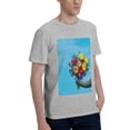 thumbnail image 2 of Bingfone Elephant Trunk Couple Flowers Men'S Loose Fit Short-Sleeve Pocket T-Shirt, 2 of 7