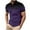 Purple, variant on Fnooota Mens Polo Shirts with Collar, Casual Basic Gradient Print Summer Short Sleeve Shirts Brown Size 2XL