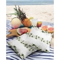 thumbnail image 3 of Pack of 2 Outdoor Pillow Covers, Watercolor Tropical Plants Palm Plantain Turtle Leaf Waterproof Square Throw Pillowcase Cushion Decorative Pillow Covers for Couch Patio Tent, 16x16 in, 3 of 6