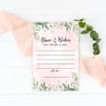 thumbnail image 2 of Koyal Wholesale Blush Pink Greenery Leaves Wedding Advice & Well Wishes Guest Book Cards for Bride and Groom, 56 Pack, 2 of 5