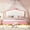 Pink + White, variant on Bellemave Full Montessori Floor Bed with Built-in Bookshelf, Full Floor Bed with Full Safety Guardrails, Low-to-Floor Bed Frame with Slats, No Box Spring Needed, Easy Assembly, Pink