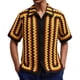 thumbnail image 5 of Ceisia Men's Summer Geometric Wave Jacquard Short Sleeve Button Down Knitted Cardigan Multicolor M Gifts, 5 of 9