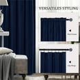 thumbnail image 2 of Navy Blue 52 X 84 Velvet Curtains for Bedroom & Living Room, Thermal Insulated Light Filtering Drapes, Noise Reducing Rod Pocket Window Treatments, 2 Panels, 2 of 5