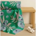 thumbnail image 4 of Soimoi Cotton Cambric Fabric Flower & Leaves Watercolor Printed Fabric 1 Yard 42 Inch Wide, 4 of 7