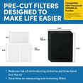 thumbnail image 2 of VEVA HPA300 HEPA Filter Replacement Compatible with Honeywell Air Purifier - 3 Pack of HEPA Filters w/ 4 Precut Activated Carbon, 2 of 9