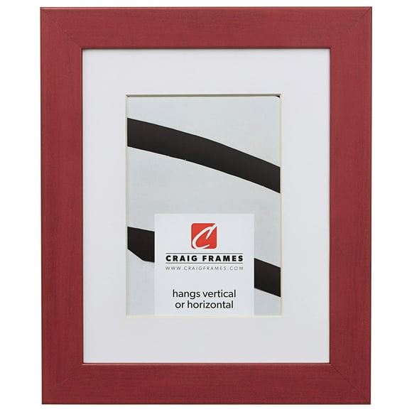 Craig Frames Colori, 13 x 19 Inch Red Picture Frame Matted to Display a 9 x 13 Inch Photo