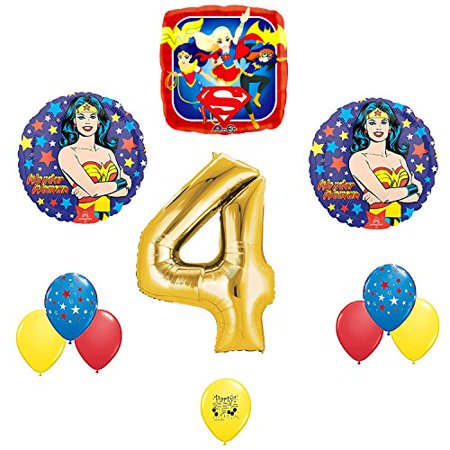 Wonder Woman Party Supplies Superhero Girls 4th Birthday