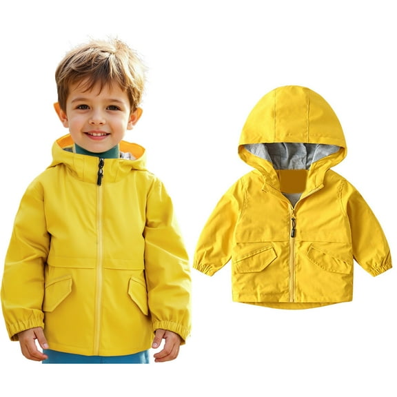 Toddler Girls Jacket Boys Windbreaker Zipper Hoodie Girls Lightweight Jacket Fall Outfits Girls Clothes Size 18-24 Months