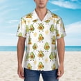 thumbnail image 4 of Lsque Lovely Avocado pattern Hawaiian Shirt for Men, Unisex Summer Beach Casual Short Sleeve Button Down Shirts-3X-Large, 4 of 9