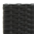 thumbnail image 4 of vidaXL Bar Stools 2 pcs Black Poly Rattan 3452, 4 of 8