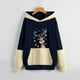 thumbnail image 2 of Blusa de manga larga con estampado navideño informal a la moda para mujer, suéter con bolsillo, sudaderas con capucha Fridja bvmnju5875, 2 of 6