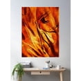 thumbnail image 2 of Dancing Fire Vi Poster Wall Art, Modern Wall Decor For Living Room Bedroom, 12x18 UNFRAMED, 2 of 3