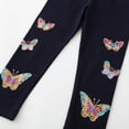 thumbnail image 4 of piuwrlz Little Girls Leggings Slim Summer Children's Casual Pants Dark Blue Size 7Y, 4 of 5