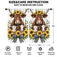 thumbnail image 2 of Blackout Kids Curtains,Cows with Sunflowers and Bow Childrens Insulated Curtains Set Of 2,Bedroom Essentials,Toddler Room Decor 52x84in(132x213cm), 2 of 4