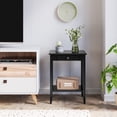 thumbnail image 6 of DSstyles Nightstand,Side Table,Wooden Bedside Table End Table with Removable Drawer and Open Storage Shelf,Living Room,Bedroom,Black, 6 of 8