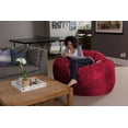 thumbnail image 5 of Sofa Sack Bean Bag Chair, Memory Foam Lounger with Microsuede Cover, Kids, Adults, 5 ft, Cinnabar, 5 of 5
