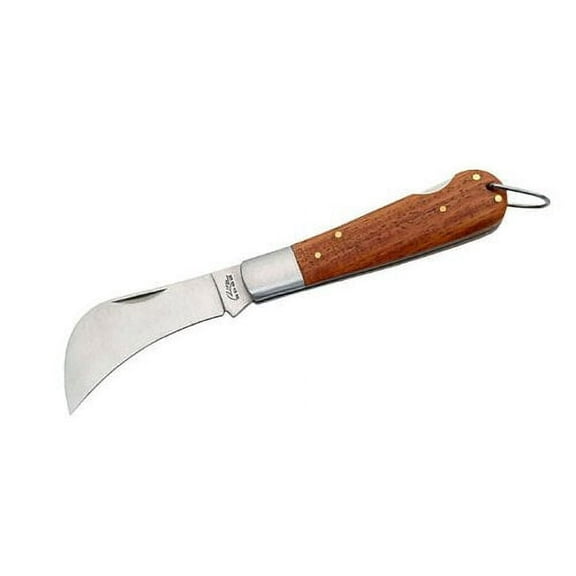 Rite Edge Folding Hawkbill Garden Pruner with Wood Handle, 4" Closed