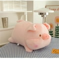 thumbnail image 5 of Gallickan Cute Pink Pig Plush, Pink Pig Stuffed Animal Pillow, Super Soft Cartoon Hugging Toy Gifts for Bedding, Kids Sleeping Kawaii Pillow, 13.7 inch, Pink, 5 of 5
