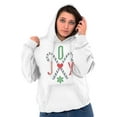 thumbnail image 4 of Festive Christmas Candy Cane Joy Hoodie Sweatshirt Women Brisco Brands M, 4 of 6