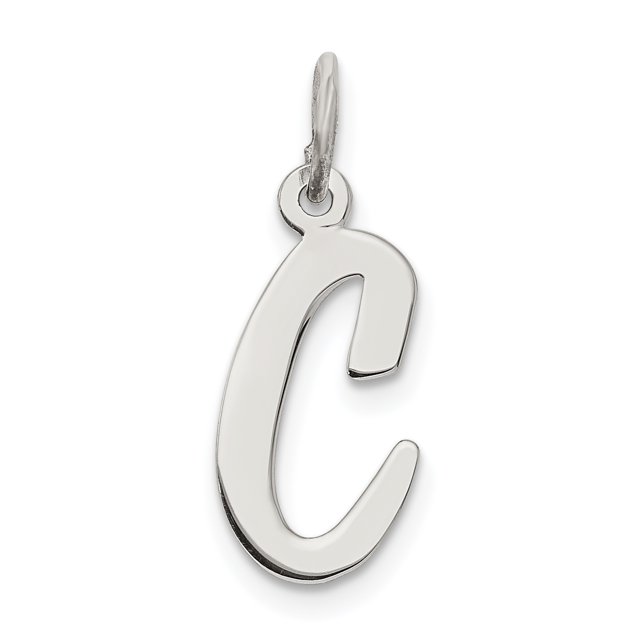 Collier Pendentif Monogramme Initiale Lettre C en Argent Sterling 925