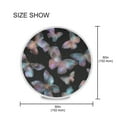 thumbnail image 4 of 60 Inch Round Tablecloth with White Lace Trim Fall Table Cover for Elegant Dining Decor Pink and Cyan Butterflies, 4 of 8